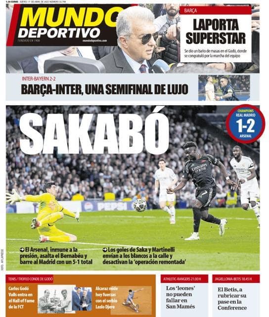 Real Madrid x Arsenal - Mundo Deportivo