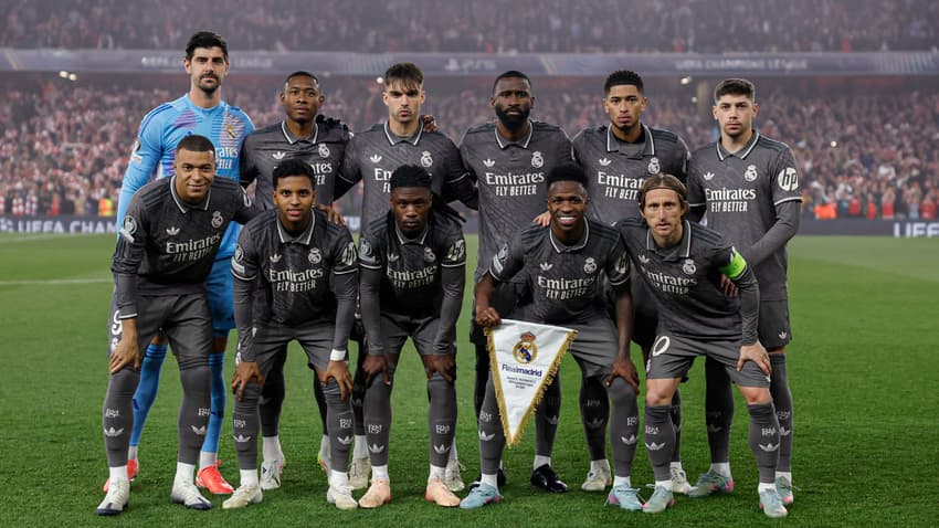 Real Madrid durante a partida contra o Arsenal pela Champions League