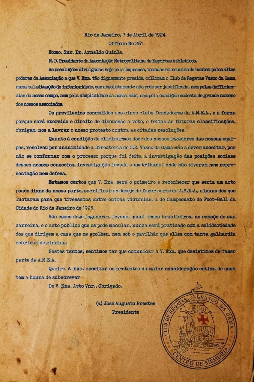 Resposta Histórica - Vasco