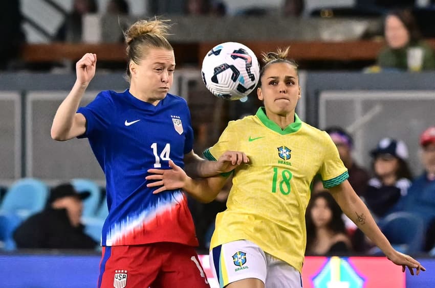 Gabi Portilho em ação no amistoso da Seleção Feminina contra os EUA