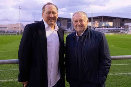 John Textor e Jean-Michel Aulas, presidente do Lyon