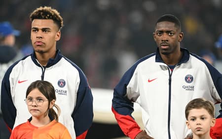 PSG venceu o Aston Villa por 3 a 1 no jogo de ida da Champions League (Foto: Bertrand GUAY/AFP)