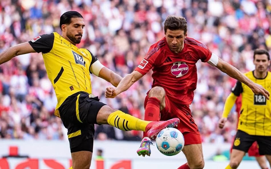 Em jogo agitado, Bayern e Dortmund empatam na Bundesliga